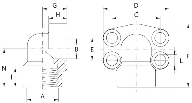 90° Filet BSPP Serie 3000 poza tehnica