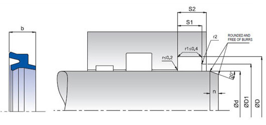Raclor dublu K27 (NBR/PU) poza tehnica